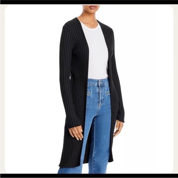 Simon Miller Rib Long Ribbed Knit Cardigan Purple Size Extra Small - Picture 3 of 8